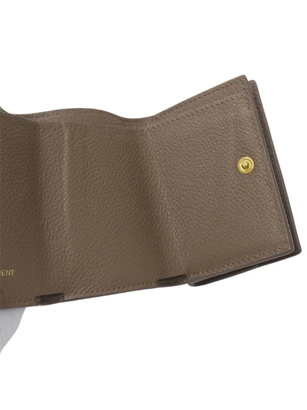 Saint Laurent Wallet Trifold Leather Top Logo Mini Small - Picture 9 of 13